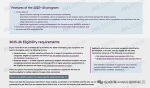 features of the 2025-26 program 190签证