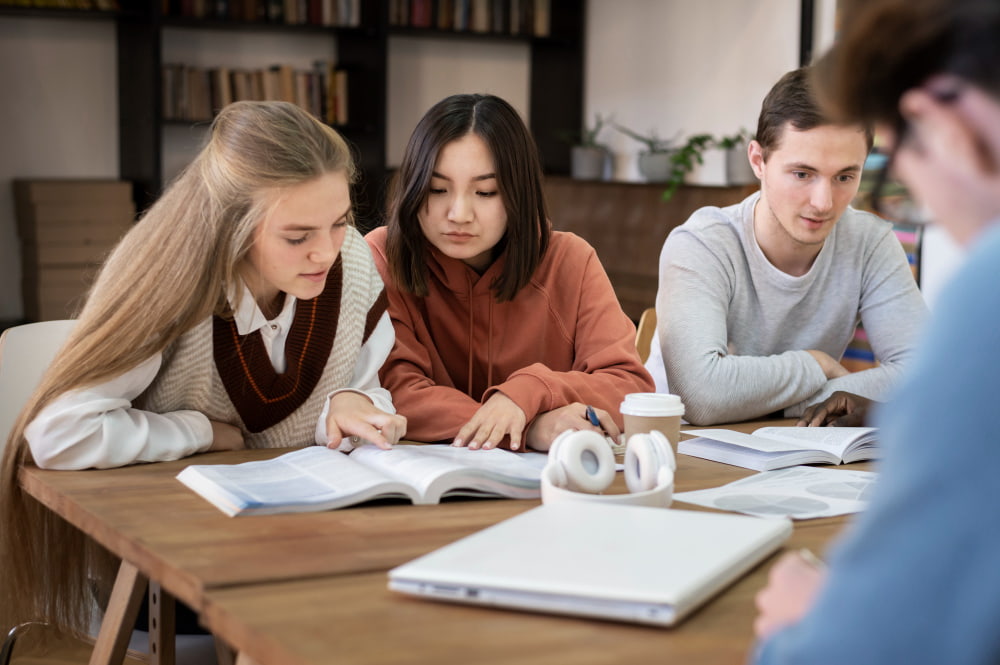 International university students on campus after choosing to study in Australia